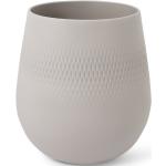 Taupefarbene Moderne Villeroy & Boch Manufacture Collier Runde Vasen & Blumenvasen matt aus Porzellan 
