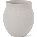 Taupefarbene Villeroy & Boch Manufacture Collier Große Vasen aus Porzellan 