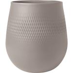 Taupefarbene Moderne Villeroy & Boch Manufacture Collier Vasen & Blumenvasen aus Porzellan 
