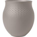 Taupefarbene Moderne Villeroy & Boch Manufacture Collier Vasen & Blumenvasen matt aus Porzellan 