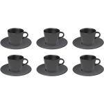Schwarze Villeroy & Boch Manufacture Rock Runde Kaffeetassen-Sets aus Porzellan mikrowellengeeignet 12-teilig 