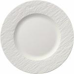 Weiße Villeroy & Boch Manufacture Rock Runde Frühstücksteller 22 cm strukturiert aus Porzellan mikrowellengeeignet 6-teilig 6 Personen 