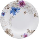 Graue Blumenmuster Speiseteller & Essteller 27 cm aus Porzellan 