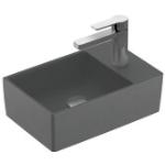 Anthrazitfarbene Villeroy & Boch Memento 2.0 Handwaschbecken & Gäste-WC-Waschtische matt aus Holz 
