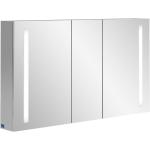 Silberne Villeroy & Boch Spiegelschränke aus Aluminium abschließbar Breite 100-150cm, Höhe 100-150cm, Tiefe 0-50cm 