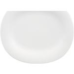 Weiße Ovale Speiseteller & Essteller aus Porzellan 
