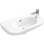 Weiße Villeroy & Boch O.novo Runde Handwaschbecken & Gäste-WC-Waschtische glänzend aus Keramik ohne Hahnloch 