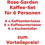 Rosa Villeroy & Boch Rose Garden Kaffeeservice aus Porzellan mikrowellengeeignet 18-teilig 6 Personen 
