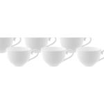 Weiße Villeroy & Boch Royal Kaffeetassen-Sets aus Porzellan mikrowellengeeignet 6-teilig 6 Personen 