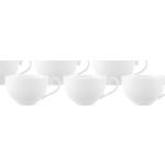 Weiße Villeroy & Boch Royal Große Kaffeetassen aus Porzellan mikrowellengeeignet 6-teilig 6 Personen 