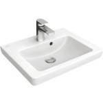 Weiße Villeroy & Boch Subway 2.0 Handwaschbecken & Gäste-WC-Waschtische aus Keramik mit Hahnloch 