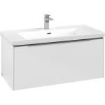 Silberne Villeroy & Boch Subway 3.0 Rechteckige Waschbeckenunterschränke & Badunterschränke aus Holz Breite 0-50cm, Höhe 0-50cm, Tiefe 0-50cm 