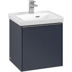 Marineblaue Waschbeckenunterschränke & Badunterschränke aus Holz Breite 0-50cm, Höhe 0-50cm, Tiefe 0-50cm 