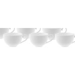 Weiße Villeroy & Boch Royal Milchkaffeetassen aus Keramik mikrowellengeeignet 6-teilig 6 Personen 