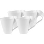 Weiße Villeroy & Boch NewWave Kaffeetassen-Sets 300 ml aus Porzellan 4-teilig 