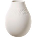 Weiße 16 cm Villeroy & Boch Manufacture Collier Runde Vasen & Blumenvasen 16 cm aus Porzellan 