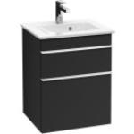 Schwarze Minimalistische Villeroy & Boch VENTICELLO Waschbeckenunterschränke & Badunterschränke matt mit Schublade Breite 0-50cm, Höhe 0-50cm, Tiefe 0-50cm 