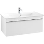 Weiße Minimalistische Villeroy & Boch VENTICELLO Waschbeckenunterschränke & Badunterschränke matt mit Schublade Breite über 500cm, Höhe 400-450cm, Tiefe 0-50cm 