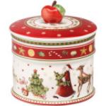 Rote Rustikale Villeroy & Boch Winter Bakery Delight Weihnachtsdosen aus Porzellan mikrowellengeeignet 