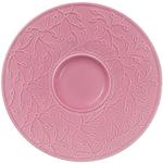 Villeroy und Boch Caffè Club Floral Touch of Rose Untertasse, 14 cm, Premium Porzellan, Pink