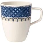 Villeroy & Boch – Casale Blu Tasse weiß/blau 380 ml, spülmaschinenfest, mikrowellensicher, Becher für Kaffee, Kaffeebecher, Kaffeetasse, Heißgetränkebecher, Premium Porzellan