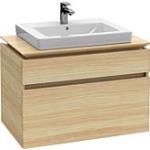 Graue Villeroy & Boch Legato Waschbeckenunterschränke & Badunterschränke aus Eiche Breite 0-50cm, Höhe 0-50cm, Tiefe 0-50cm 