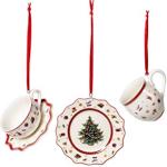 Reduzierte Rote Villeroy & Boch Toy's Delight Weihnachtsanhänger aus Porzellan zum Hängen 3-teilig 