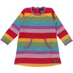 Reduzierte Bunte Gestreifte Langärmelige Villervalla Kinderkleider mit Ärmeln aus Baumwolle maschinenwaschbar für Mädchen Größe 98 für den für den Herbst 