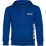 Blaue Schalke 04 Herrensweatshirts aus Baumwolle mit Kapuze Größe L 