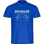 Blaue Schalke 04 Kinder T-Shirts aus Baumwolle Größe 152 