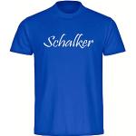 Blaue Schalke 04 Kinder T-Shirts aus Baumwolle Größe 164 