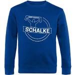 Blaue Schalke 04 Herrensweatshirts aus Baumwolle Größe XL 