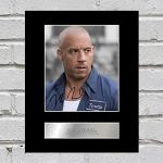 Vin Diesel Signiertes Foto mit Passepartout, Fast and Furious