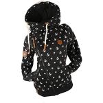 Unifarbene Maritime Zip Hoodies & Sweatjacken mit Reißverschluss aus Fleece mit Kapuze für Damen Größe XL für den für den Herbst 