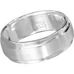 Vinani Silberring, Unisex Ring zwei Bänder mattiert glänzend schmal klassisch zeitlos Sterling Silber 925 Partnerring RIL, silberfarben
