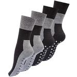 Anthrazitfarbene Thermo-Socken aus Frottee für Damen Größe 37 für den für den Winter 