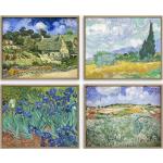 Van Gogh Landschaftsbilder matt aus Papier 4-teilig 