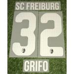 Vincenzo Grifo Flock Set Matchworn Player Size für das Freiburg Trikot 2021/22
