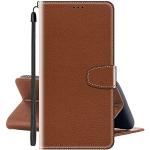 Braune HTC Desire 650 Cases Art: Flip Cases mit Bildern aus Leder klappbar 
