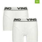 Reduzierte Weiße Vingino Bio Boxershorts für Kinder aus Baumwolle für Jungen Größe 122 2-teilig 