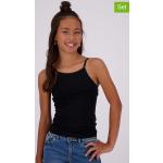 Reduzierte Schwarze Vingino Bio Rundhals-Ausschnitt Kinderunterhemden aus Baumwolle für Mädchen Größe 110 2-teilig 
