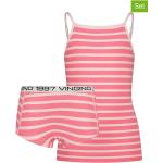 Reduzierte Pinke Gestreifte Vingino Kinderunterhemden aus Baumwolle für Mädchen Größe 110 2-teilig 