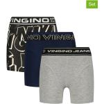 Reduzierte Anthrazitfarbene Vingino Boxershorts für Kinder aus Baumwolle für Jungen Größe 170 3-teilig 