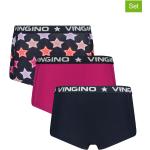 Reduzierte Pinke Vingino Boxershorts für Kinder aus Baumwolle Größe 122 3-teilig 
