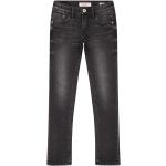 Reduzierte Schwarze Vingino Skinny Jeans für Kinder mit Reißverschluss aus Denim für Mädchen Größe 134 