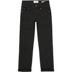 Reduzierte Schwarze Vingino Slim Jeans für Kinder mit Reißverschluss aus Denim für Jungen Größe 128 