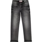Reduzierte Graue Vingino 5-Pocket Jeans für Kinder mit Reißverschluss aus Kunstleder für Jungen Größe 164 
