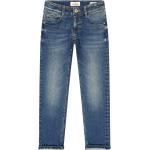 Reduzierte Blaue Vingino 5-Pocket Jeans für Kinder mit Reißverschluss aus Denim für Mädchen Größe 146 