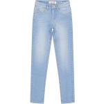 Reduzierte Hellblaue Skinny Jeans für Kinder mit Reißverschluss aus Denim Größe 146 
