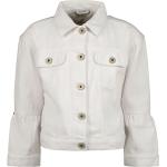 Reduzierte Weiße Unifarbene Vingino Kinderjeansjacken aus Baumwolle für Mädchen Größe 152 